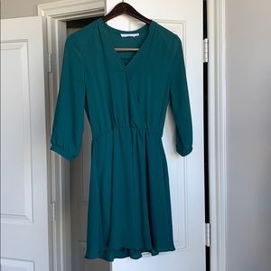 Hunter Green Chiffon Dress